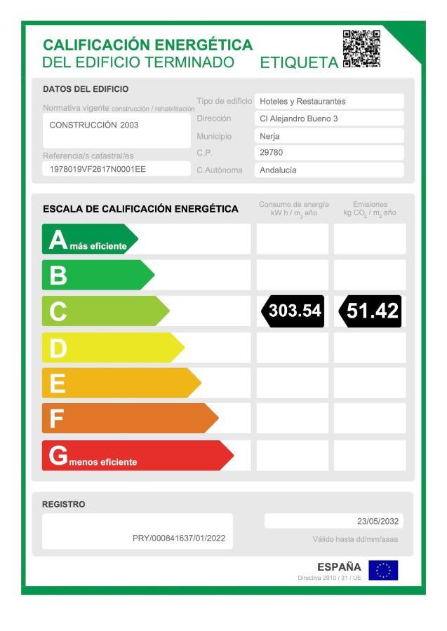 Apartamentos Toboso Plaza Nerja Esterno foto Spanish energy label